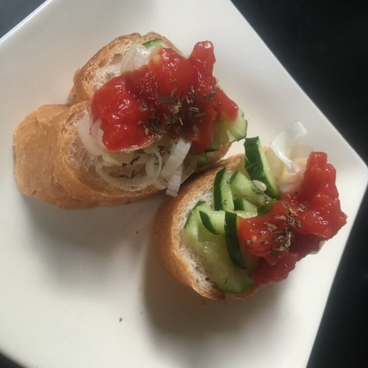 きゅうり ねぎ トマトのバゲット レシピ 作り方 By Naben 楽天レシピ きゅうり ねぎ トマトのバゲット レシピ 作り方 By Naben 楽天レシピ
